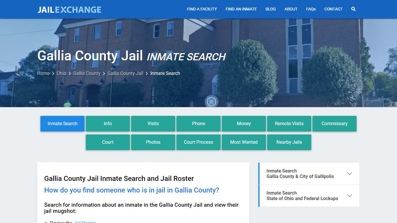 Inmate Search: Roster & Mugshots - Gallia County Jail, OH